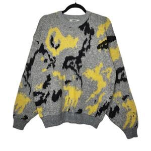 Vintage Sweater Abstract Art Wool Blend Geometric Artist VTG Crewneck Shirt